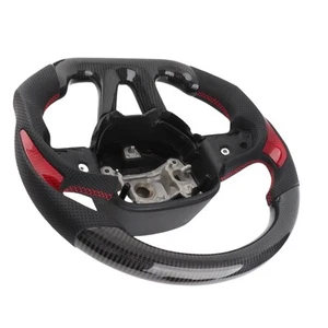 Carbon Fiber Steering Wheel Perforated Leather Type Steering Wheel Set For - Picture 1 of 22