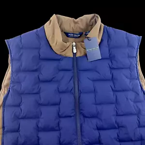Peter Millar Crown Crafterd Full Zip Blaze Insulated Gilet Vest Jacket 2XL Navy - Picture 1 of 10