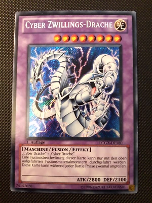 Yu-Gi-Oh! Cyber Zwillings-Drache, LCGX-DE180, SCR, 1. Auflage, Deutsch, NM - Bild 1 von 4