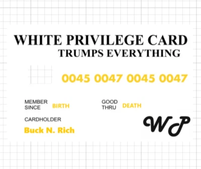 Privilege Card Credit Debit ATM Skin Race 11 NAMES Holograph Sticker Trump USA - Image 1 of 4