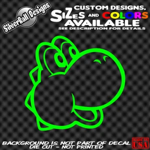 Super Mario Yoshi Custom Vinyl Sticker 3DS Wii Nintendo NES SNES N64 Switch  - Bild 1 von 1