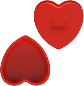 8" Silicone Heart Shaped Cake Pans,Nonstick,Food Grade Silicone,Easy Clean,Freez - Picture 1 of 13
