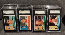 1960 Topps SGC Graded Baseball Cards #252-552 (31 Cards- Range is 4 To 8.5)