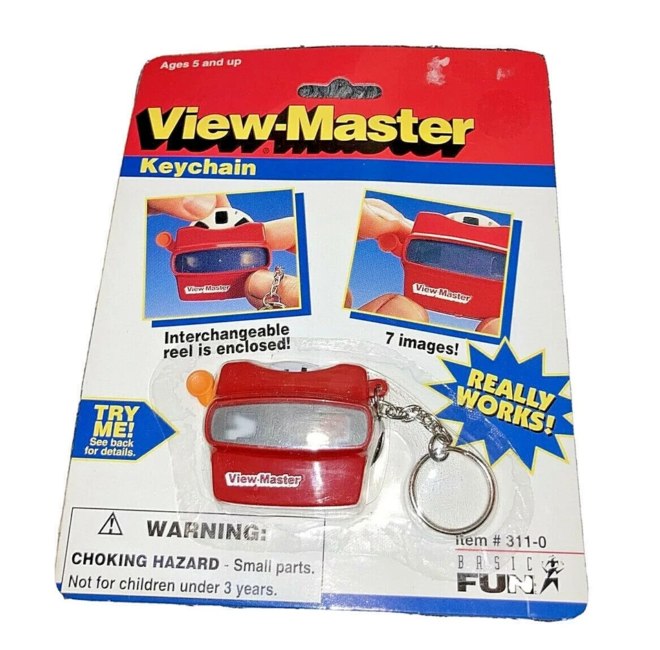 View-master Keychain 1997 Vintage 7 Images Basic Fun