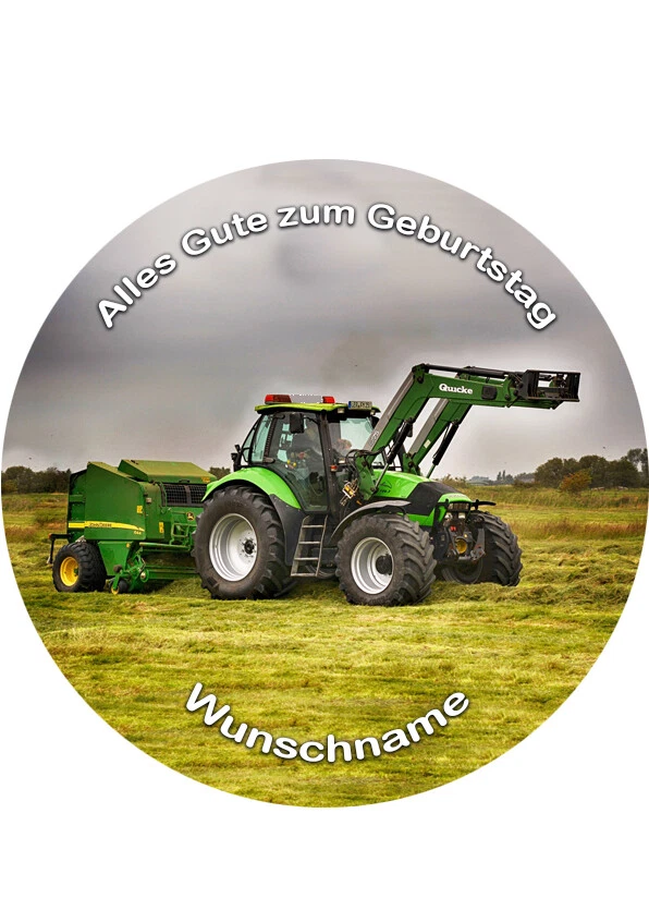 Tortenaufleger mit Namen, Trecker, Traktor, Super Qualität - Bild 1 von 1