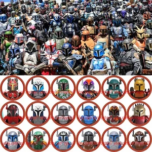 18PCS Star 2nd Different Mandalorian Bounty Hunter 4cm Plastic Figure DIY Toy - Picture 1 of 1