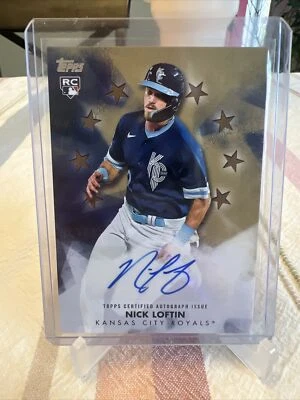 Nick Loftin 2024 Topps Series 1 Baseball Rookie Auto 19/50 KC Royals SP #BSA-LOF - Image 1 of 3