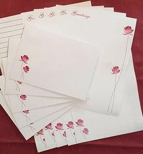 Pretty Flowers & Greetings papel para escribir cartas (varios tamaños y solo sobre) - Imagen 1 de 8