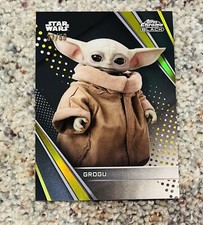 2023 Star Wars Chrome Black GROGU Black Gold Refractor /50
