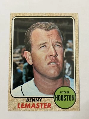 Denny Lemaster Vintage EX/NEAR MINT SHARP 1968 Topps #491 Houston Astros Card - Image 1 of 2