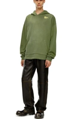 $350 Nuevo con etiquetas Diesel S-Bunt-Hood Verde Relajado Logo Algodón Sudadera con Capucha Jersey M Foto 1 de 4