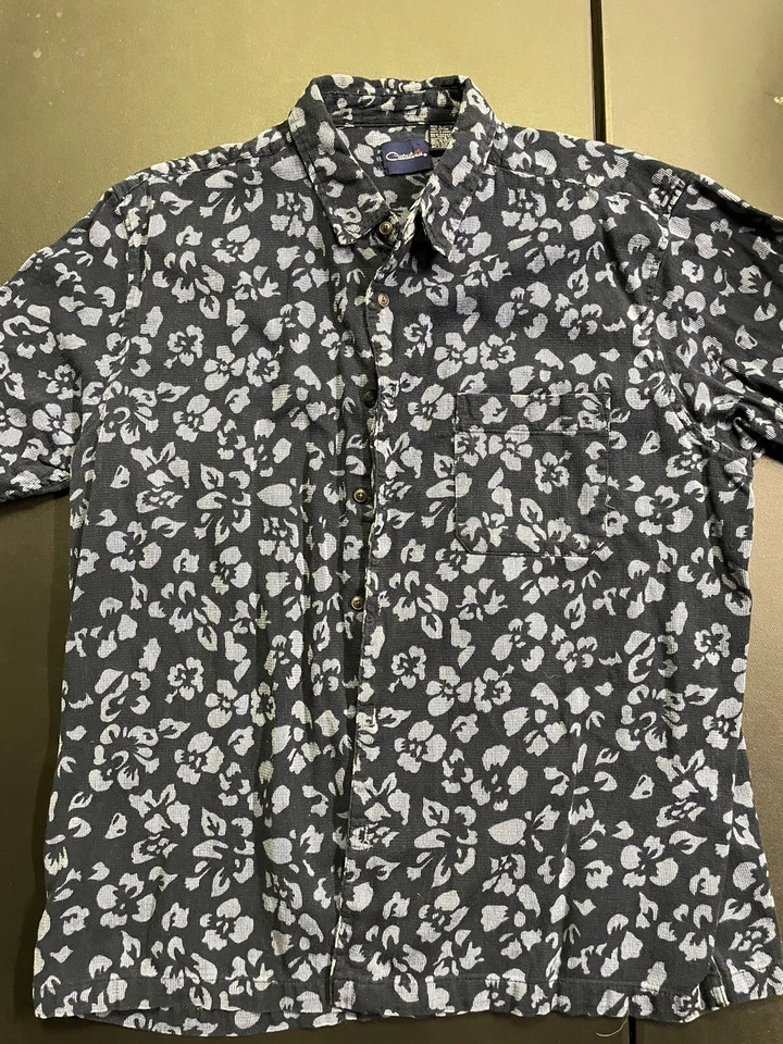 Camisa Catalina De Colección Para Hombre Grande Abotonada Rayas Años 80 Náutica Hawaiana 109 Foto 1 de 4