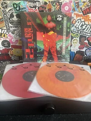 2PAC Strictly 4 My n.i.g.g.a.z. VG++ 2LP ORANGE/RED VINYL W/HYPE STICKER - Image 1 of 2