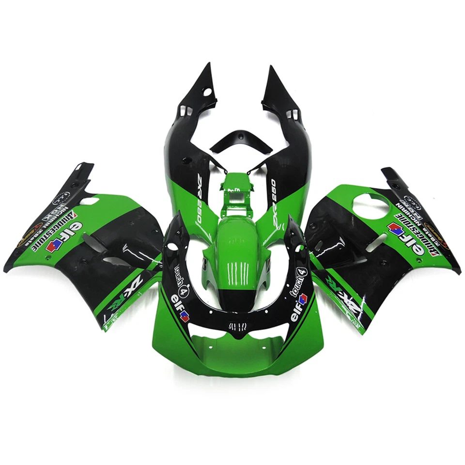 Kit de carenado para Kawasaki ZXR250 1991 - 1997 92 93 94 95 ABS carrocería verde negro Foto 1 de 4
