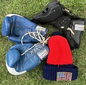 Jermaine Taylor Boxing Glove Head Guard Beanie USA Arkansas Golden Gloves Gear - Imagen 1 de 9