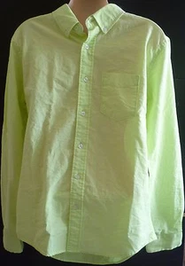Mens AEROPOSTALE Lime Long Sleeve Dyed Oxford Woven Shirt size S NWT #4218 - Picture 1 of 1