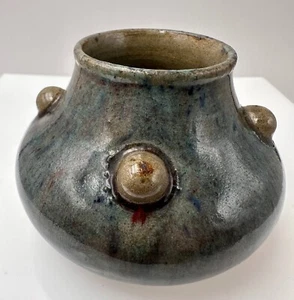 Auguste DELAHERCHE vase avec cabochons en grès sang de boeuf - Picture 1 of 9