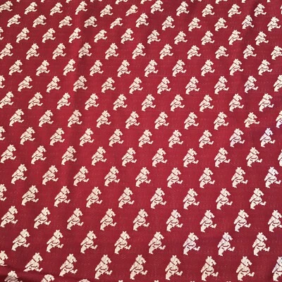 Knit Burgandy Pooh Bear Fabric 1+ yards - Image 1 of 4