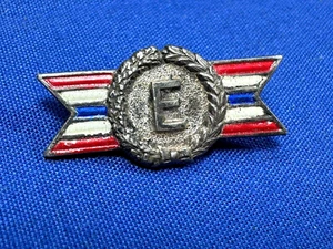 Vintage WWII Sterling Silver Pin "E" Excellence in Production Award ~ Army Navy - Picture 1 of 3