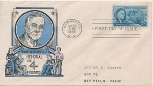 #933 5c Franklin D. Roosevelt L.W. Staehle / Cachet Craft cachet First Day cover - Picture 1 of 1
