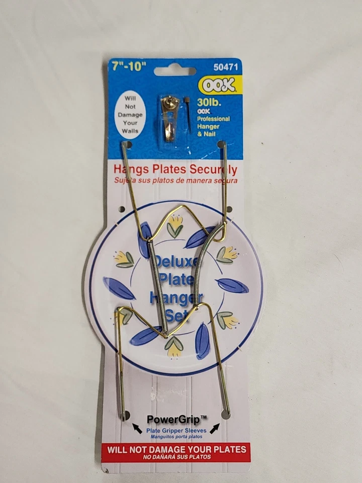 Ook 50471 Deluxe Plate Hanger With Steel Pro Supports up to 30 Pounds 7-inch T