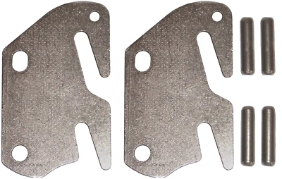 BELLE AND THE YANK Wood Bed Rail Double Hook Plate Replacement 13 ga. USA Made End & Pin Kit