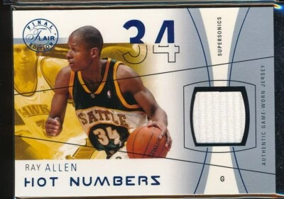 2003-2004 Flair Final Edition Hot Numbers Jerseys Blue Ray Allen #HN-RA HOF /250 - Image 1 of 2