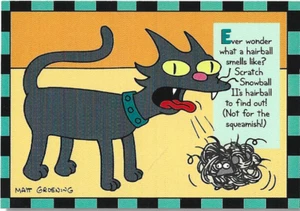 1994 SKYBOX THE SIMPSONS SNOWBALL BOTTOM SMELL O RAMA#4 BONGO TRADING CARD - Picture 1 of 4