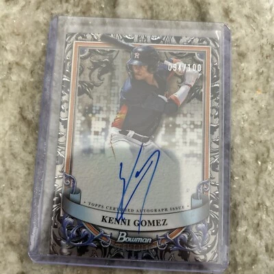 2024 Bowman Sterling Kenni Gomez Prospect Auto Refractor PA-KG Astros /100 - Image 1 of 2