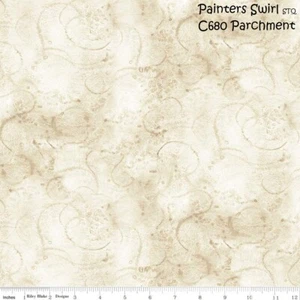 Painters Watercolor Swirl Blender cotton fabric Riley Blake BTY Parchment Ecru - Picture 1 of 12