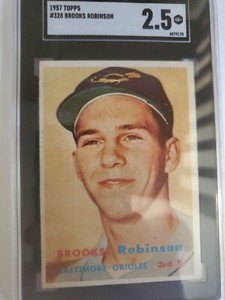1957 Topps #328 Brooks Robinson Rookie SGC 2.5