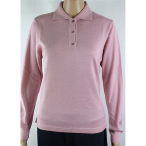 MAGLIA POLO DONNA 3 BOTTONI.LANA MERINOS 80% MADE IN ITALY S-M-L-XL-XXL 19COLORI