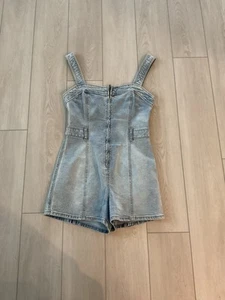 Free People Denim Shortall Strampler Jumpsuit Jeans Größe USA 31 - Bild 1 von 14