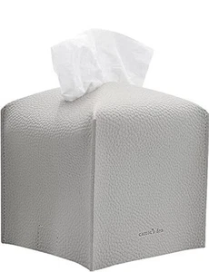 Tissue Box Cover Halter, quadratisch mit Bodengurt 5x5x5 - Farbe: grau - Bild 1 von 2