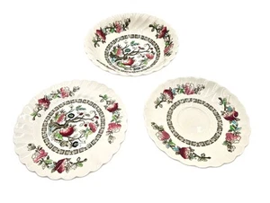 Myott Staffordshire Indian Tree Bread Plate, Saucer And Bowl Set - Picture 1 of 5