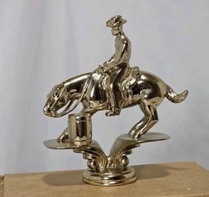 Vintage Fass Rennpferd Bier Fass Zapfhahn Griff Metall Rodeo Trophäe Topper - Bild 1 von 7