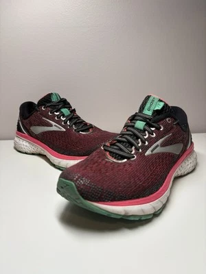 Size 6.5 W - Brooks Ghost 11 Women's Running Shoes Black Pink  - Image 1 of 4