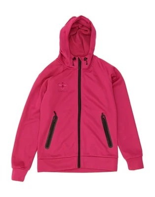 Suéter con capucha y cremallera HUMMEL para mujer Reino Unido 10 pequeño rosa poliéster BZ09 Foto 1 de 3