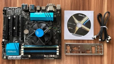 AsRock H97M-Pro4 mATX Mainboard + Intel Core i3-4150 3,50 GHz CPU + 4GB DDR3 RAM - Bild 1 von 4