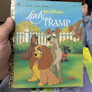 Vintage Hard Back a Little Golden Book Lady and The Tramp 1991 Walt Disney Rare - Picture 1 of 7
