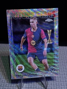 Fermin Lopez 2024-25 Topps Chrome UEFA Wave Refractor #162 Barcelona - Bild 1 von 2