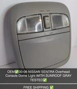 OEM🔥00-06 NISSAN SENTRA Overhead Console Dome Light WITH SUNROOF GRAY TESTED🔥 - Picture 1 of 4