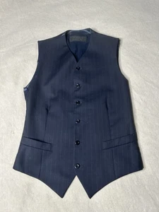Versace Classic V2 Vintage Glamour Blazer Vest Wool Small/Medium B27 Navy Blue - Picture 1 of 7