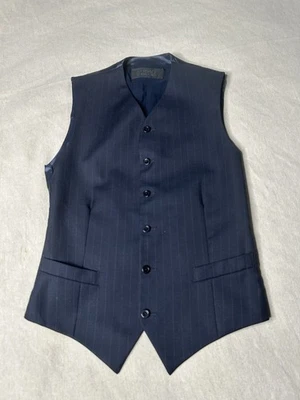 Versace Classic V2 Vintage Glamour Blazer Vest Wool Small/Medium B27 Navy Blue - Image 1 of 4