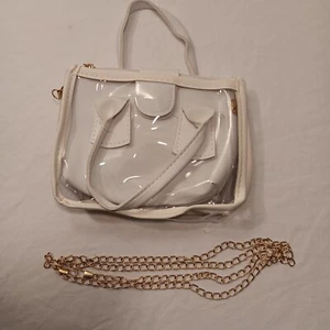 Mini borsa interna trasparente nuova senza etichette piccola borsa a tracolla catena per donna senza marchio - Foto 1 di 11