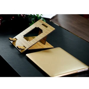 Wooden Laptop Placing Rack Durable Laptop Stand for Home Office Daily Use - Bild 1 von 12