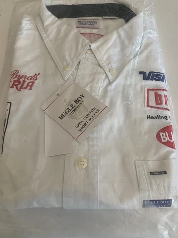 Vintage 1990’s Bugle Boy INDY Racing Pit Crew Shirt XL JOHN PAUL  Jr MIKE GROFF Cover