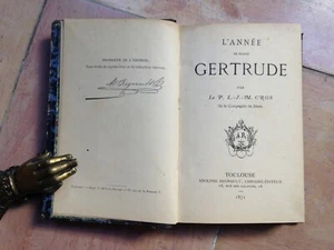1871 L'année De Sainte Gertrude par L J M CROS, de la Compagnie de Jésus   - Picture 1 of 5