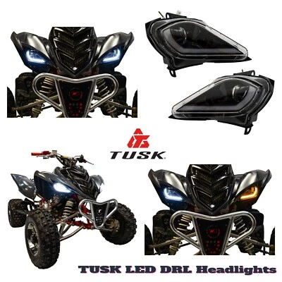 Tusk LED Headlight Kit W/ DRL Yamaha YFZ450 YFZ 450 YFZ450R 450R 450X 2004-2025 - Image 1 of 4