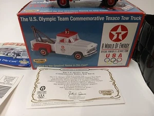 1998 Matchbox 1/43 MODELS OF YESTERYEAR US Olympic Team Texaco Gas Tow Truck NIB - Picture 1 of 22